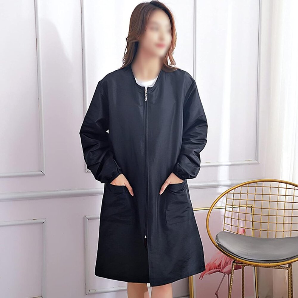 Polyester Fabric Salon Smock Professional Stylist Jacket Waterproof Haircut Cape - Picture 5 of 6